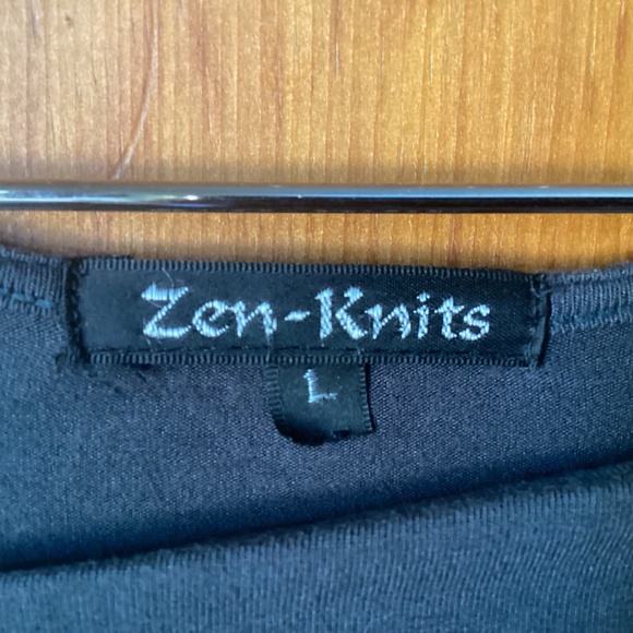 Zen knits dress charcoal gray jersey large - Picture 5 of 5